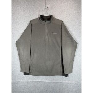 Columbia Pullover Mens Large Gray Fleece Half‎ Zip Lightweight Outdoor Hiking